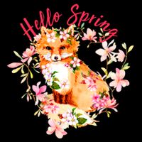 Cute Hello Spring Flower Fox 16oz Travel Tumbler