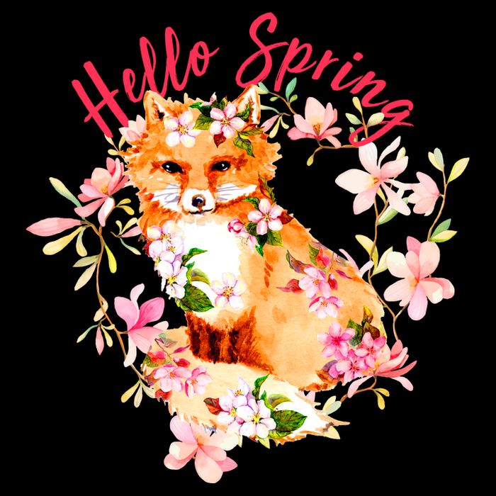 Cute Hello Spring Flower Fox 16oz Travel Tumbler