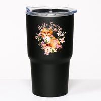Cute Hello Spring Flower Fox Tumbler