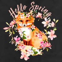 Cute Hello Spring Flower Fox Tumbler