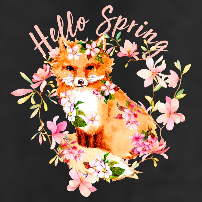 Cute Hello Spring Flower Fox Tumbler