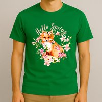 Cute Hello Spring Flower Fox T-Shirt