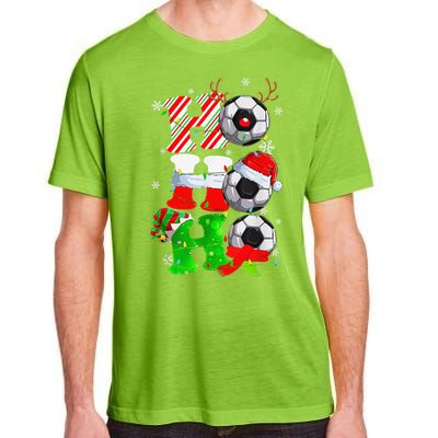 Christmas HoHoHo Santa Reindeer Soccer Pajama Gifts Adult ChromaSoft Performance T-Shirt