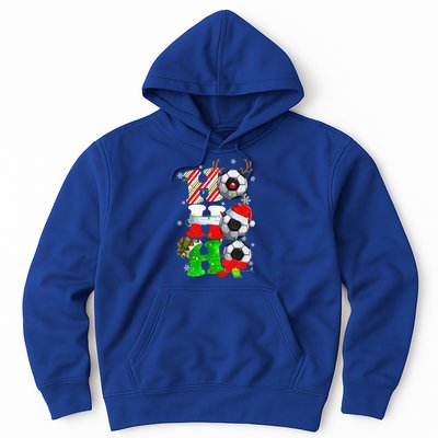 Christmas HoHoHo Santa Reindeer Soccer Pajama Gifts Hoodie