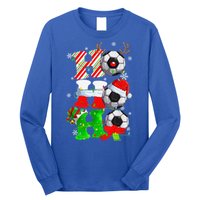 Christmas HoHoHo Santa Reindeer Soccer Pajama Gifts Long Sleeve Shirt