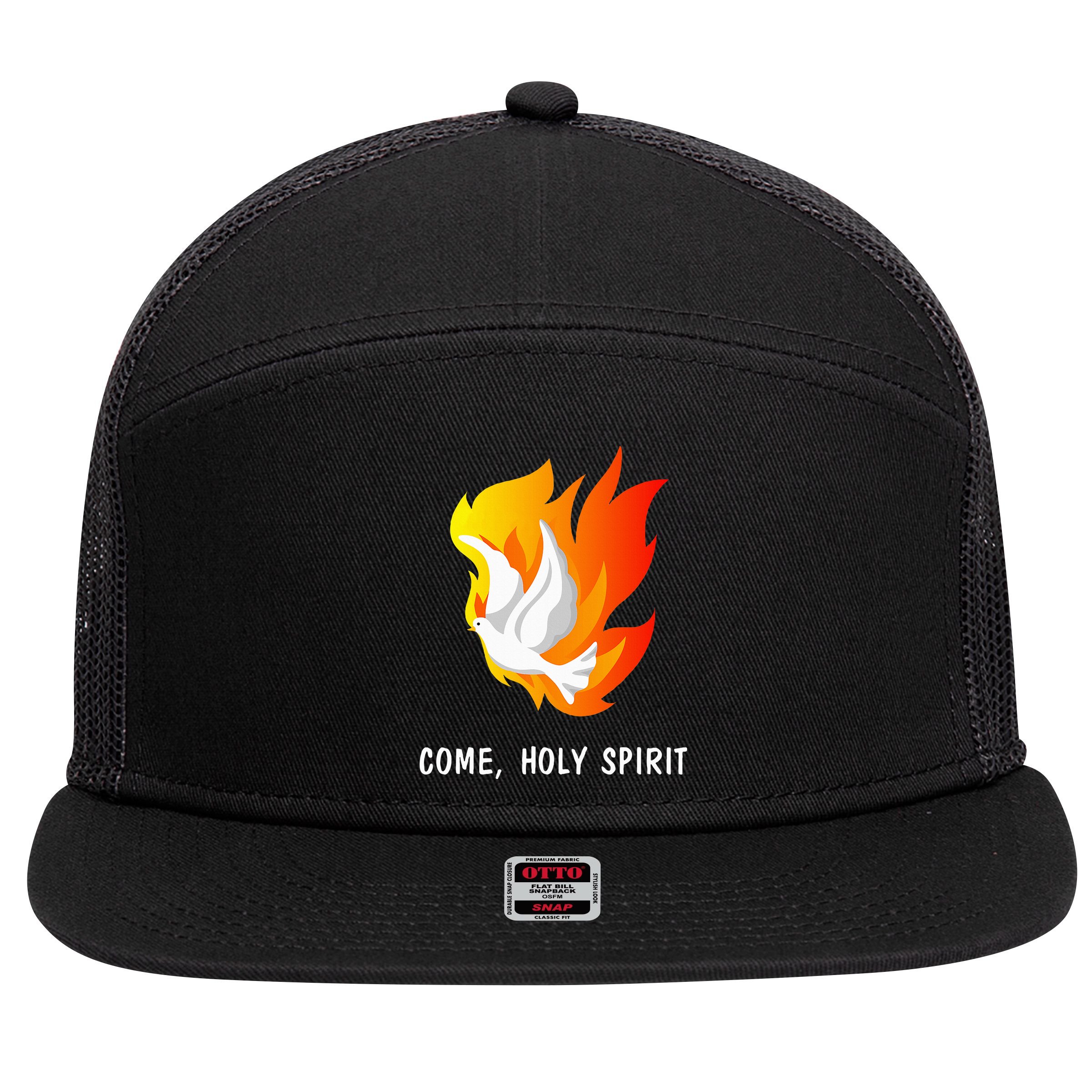 Come Holy Spirit 7 Panel Mesh Trucker Snapback Hat