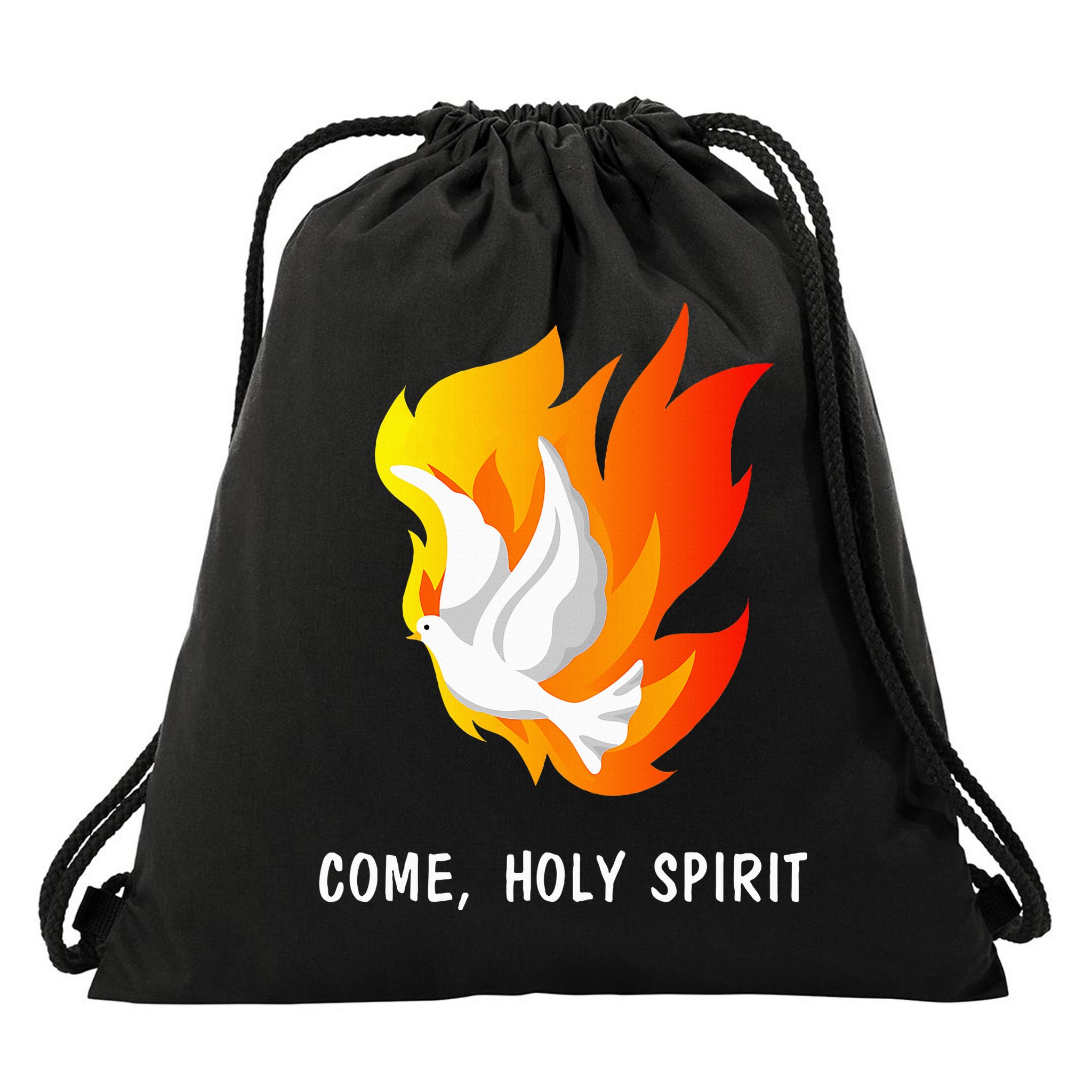 Come Holy Spirit Drawstring Bag