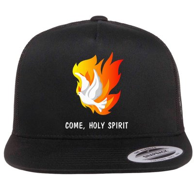 Come Holy Spirit Flat Bill Trucker Hat