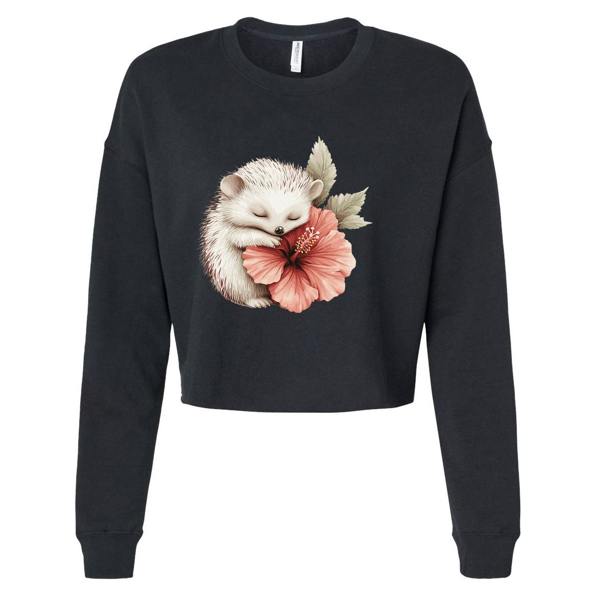 Cute Hedgehog Sleeping Hugging Flower Youth Performance Sprint T-Shirt