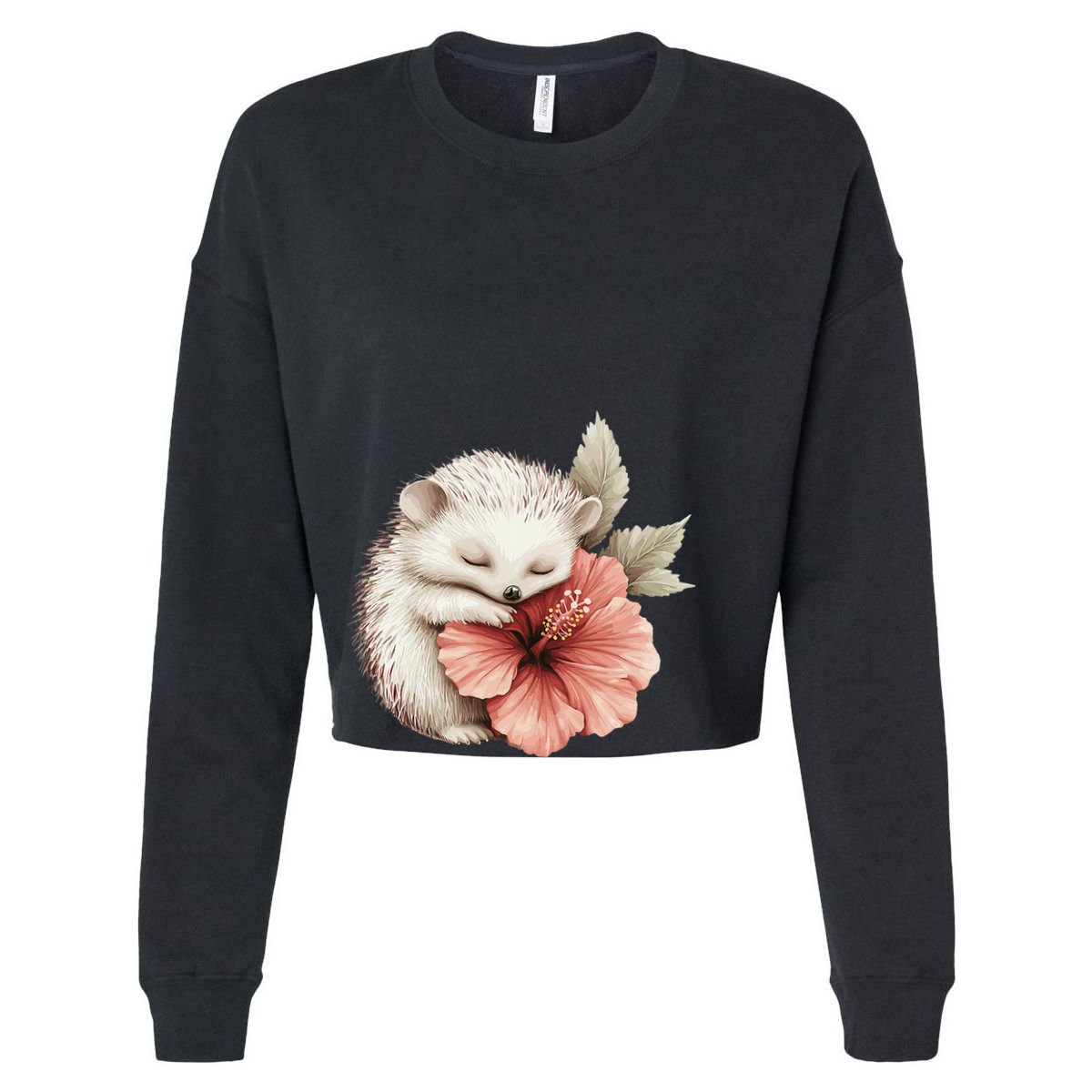 Cute Hedgehog Sleeping Hugging Flower Womens Tank Top