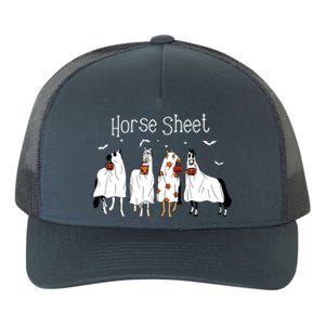 Cute Horse Sheet Spooky Season Ghost Horse Halloween Costume Yupoong Adult 5-Panel Trucker Hat