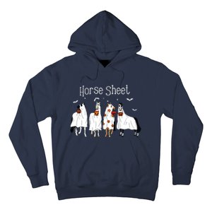 Cute Horse Sheet Spooky Season Ghost Horse Halloween Costume Hoodie