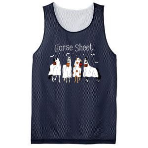 Cute Horse Sheet Spooky Season Ghost Horse Halloween Costume Mesh Reversible Basketball Jersey Tank