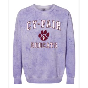 Cyfair High School Bobcats C1 Colorblast Crewneck Sweatshirt