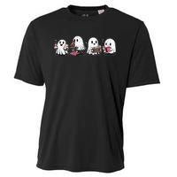 Cute Halloween Science Chemistry Ghost Laboratory Teacher Cooling Performance Crew T-Shirt