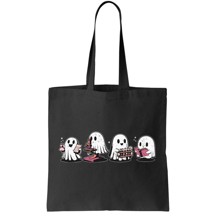 Cute Halloween Science Chemistry Ghost Laboratory Teacher Tote Bag