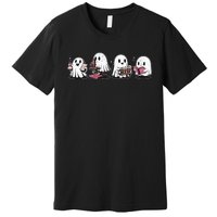 Cute Halloween Science Chemistry Ghost Laboratory Teacher Premium T-Shirt