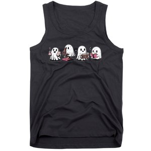 Cute Halloween Science Chemistry Ghost Laboratory Teacher Tank Top