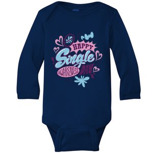 Colorful Happy Single Awareness Day Novelty Gift Baby Long Sleeve Bodysuit