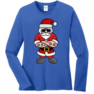 Cool Hipster Santa Claus Tattoo Christmas Hard Rock Cute Gift Ladies Long Sleeve Shirt