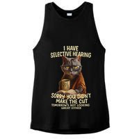 Cat Have Selective Hearing You Didnt Make Cut Funny 0lz3li Ladies PosiCharge Tri-Blend Wicking Tank