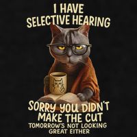 Cat Have Selective Hearing You Didnt Make Cut Funny 0lz3li Ladies PosiCharge Tri-Blend Wicking Tank