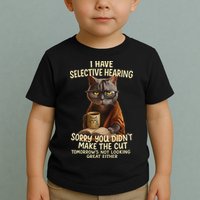 Cat Have Selective Hearing You Didnt Make Cut Funny 0lz3li Toddler T-Shirt