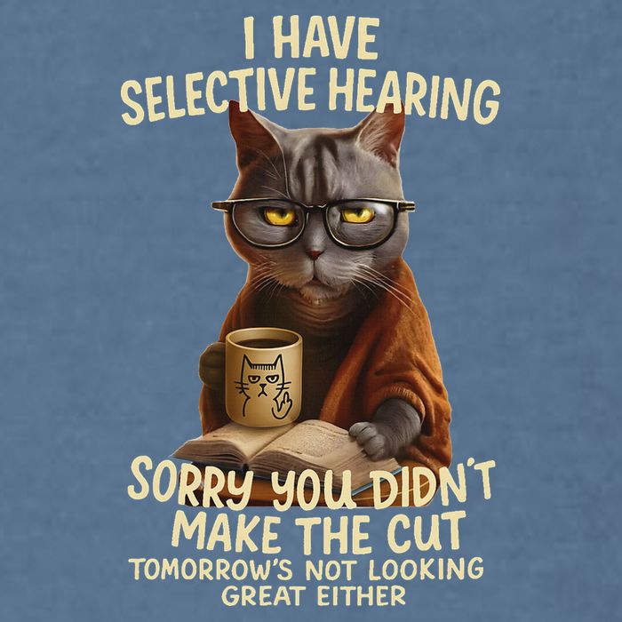 Cat Have Selective Hearing You Didnt Make Cut Funny 0lz3li Garment-Dyed Sweatshirt