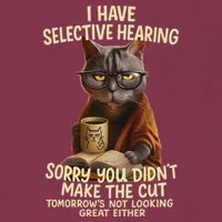 Cat Have Selective Hearing You Didnt Make Cut Funny 0lz3li 16oz Travel Tumbler