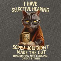 Cat Have Selective Hearing You Didnt Make Cut Funny 0lz3li Cotton Canvas Backpack