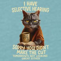 Cat Have Selective Hearing You Didnt Make Cut Funny 0lz3li Sueded Cloud Jersey T-Shirt