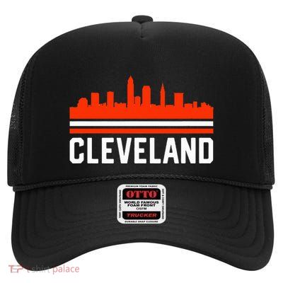 Cleveland Home Skyline High Crown Mesh Back Trucker Hat