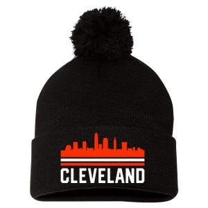 Cleveland Home Skyline Pom Pom 12in Knit Beanie