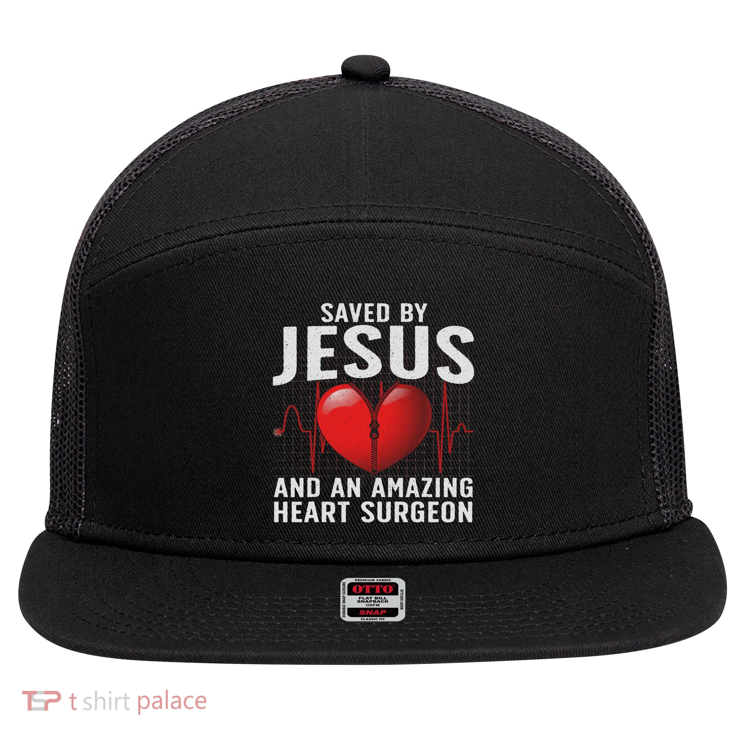 Cool Heart Surgery For Women Heart Cardiac Rehab Jesus 7 Panel Mesh Trucker Snapback Hat