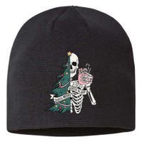 Christmas Horror Skeleton Sorta Merry Scary Dark Humor Sustainable Beanie