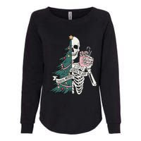 Christmas Horror Skeleton Sorta Merry Scary Dark Humor Womens California Wash Sweatshirt