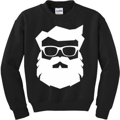 Cool & Hip Santa Claus Hipster Coolest Sunglasses Kids Sweatshirt