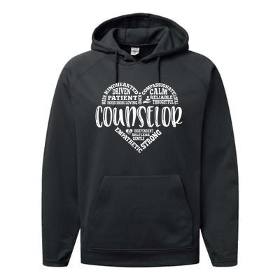 Counselor Heart School Counselor Guidance Schools Counseling Performance Fleece Hoodie