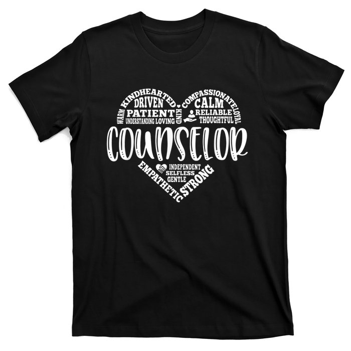 Counselor Heart School Counselor Guidance Schools Counseling T-Shirt