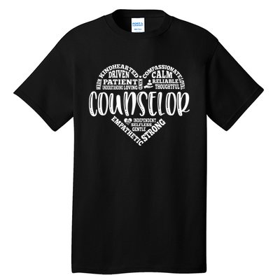 Counselor Heart School Counselor Guidance Schools Counseling Tall T-Shirt