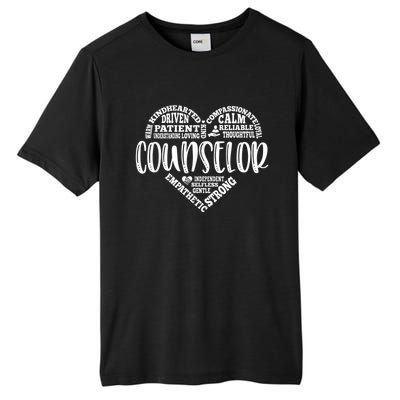 Counselor Heart School Counselor Guidance Schools Counseling Tall Fusion ChromaSoft Performance T-Shirt