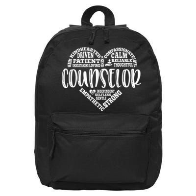 Counselor Heart School Counselor Guidance Schools Counseling 16 in Basic Backpack