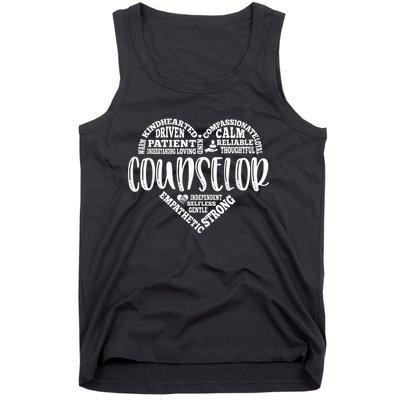 Counselor Heart School Counselor Guidance Schools Counseling Tank Top