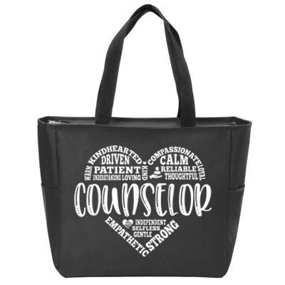 Counselor Heart School Counselor Guidance Schools Counseling Zip Tote Bag