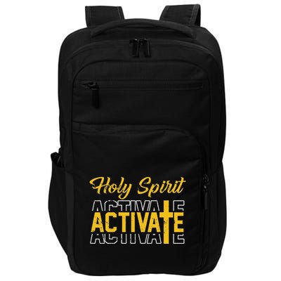 Christian Holy Spirit Activate Religious Jesus Saying Quote Impact Tech Backpack