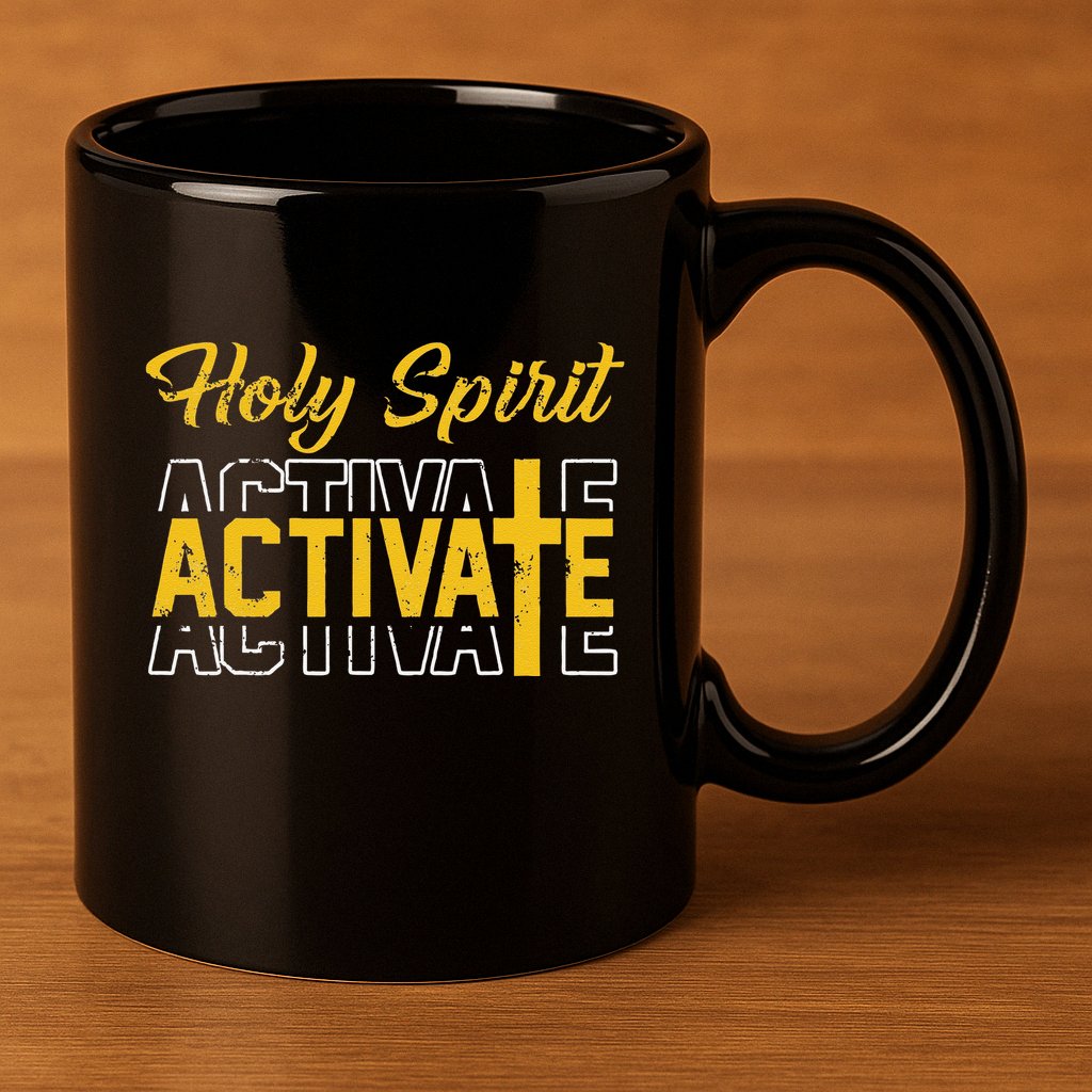 Christian Holy Spirit Activate Religious Jesus Saying Quote 11oz C Handle Ceramic Mug