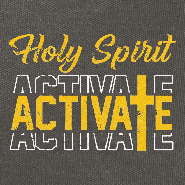 Christian Holy Spirit Activate Religious Jesus Saying Quote Cotton Canvas Backpack