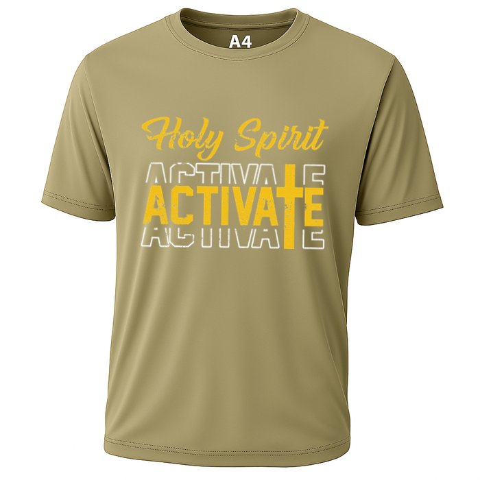 Christian Holy Spirit Activate Religious Jesus Saying Quote Cooling Performance Crew T-Shirt