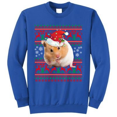 Cute Hamster Santa Hat Ugly Sweater Christmas Pajama Family Gift Sweatshirt