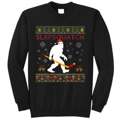 Christmas Hockey Sasquatch Slapsquatch Bigfoot Sweatshirt